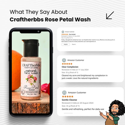 Herbal Rose Petal Face Wash | CRAFTherbbs