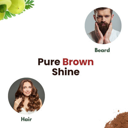 Herbal Beard & Hair Color - Natural Brown | 50g